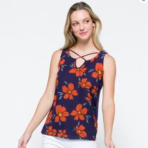 Worn Once! FORTUNE + IVY Kason Split Neck Blouse